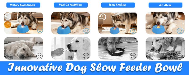 Pet dog bowl Slow Feeder Dog Bowls for Liquid Treat,[Built-in Rolling Ball] No Spill Bone Broth Dog LickingBowl,Multi-Purpose Puppy Yogurt Feeder Bowl for AllBreedsDietary Supplement/Post-op NutritionFeeding.valentinesgift for pets