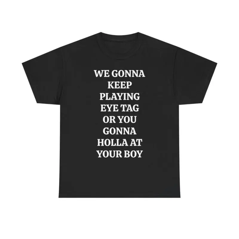Men's 3XL Shortsleeve Artwork Tee - Round Neck, Bold Slogan 'Holla At Your Boy' Letter Print, Menswear Tshirt, Instant Vibe, Casual Everyday Wear, Party-Ready Sports Outdoor Top