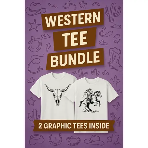 Western Tee Shirt Bundle- TWO T SHIRTS!