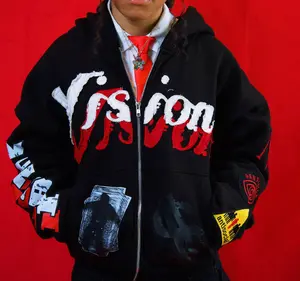 Black Venobii Zip-Up Jacket