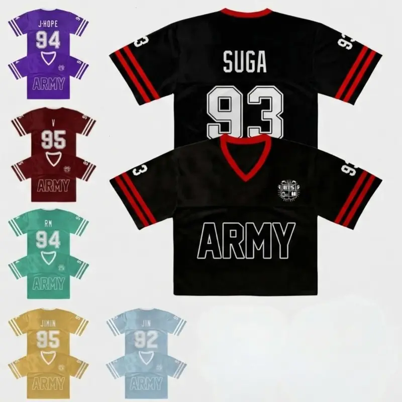 Bangtan-Inspired Personalized Army Crop Top Football Jersey | Custom Name & Number | Trendy K-Pop Fashion Gift