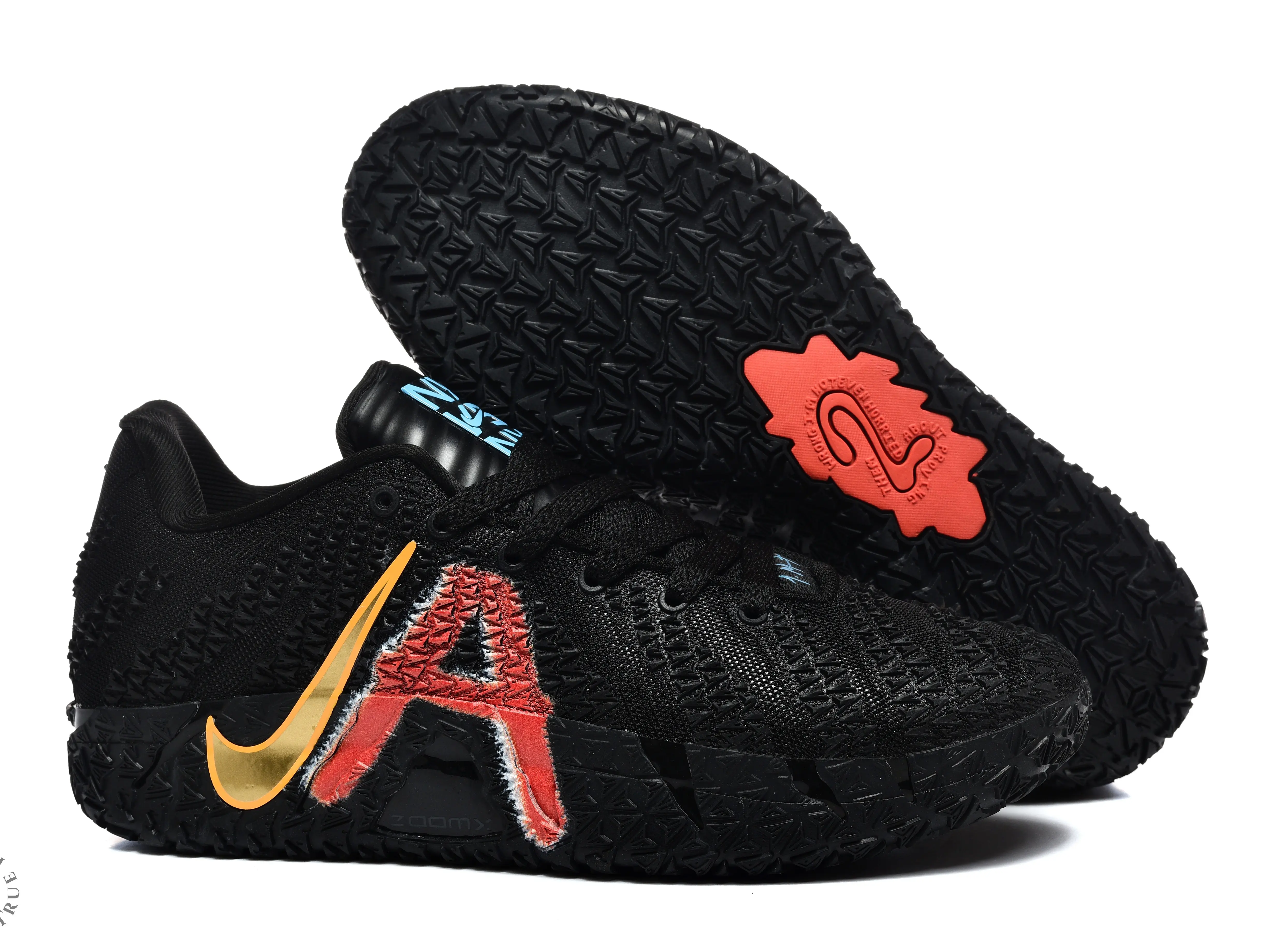 Black Golden-Red Graphic Knitted Low Top Basketball Sneakers | Premium Jacquard Mesh Upper & Shock-absorbing Inner Sole | Fit Basketball Training Daily Outdoor Trips | Unisex for Both Men and Women