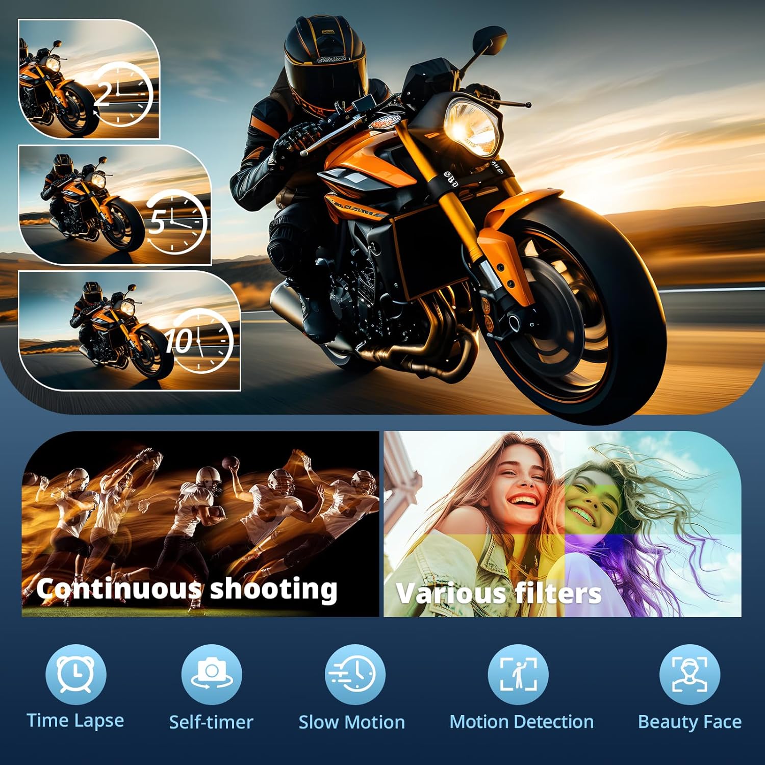 4K Digital Camera for Photography Vlogging Compact Travel Cameras Autofocus for YouTube with 3" 180° Flip Screen 64MP 16X Digital Zoom Point And 32GB SD Card Shoot Camara for Teens Ages 8-18 Beginners