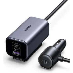 UGREEN 150W USB C Car Charger, PD 3.1 140W Car Charger Adapter Fast Charging 4-Port Cigarette Lighter USB Multi Port Charger Compatible with iPhone 17/16/15, Galaxy S24/S23, iPad, Tablet, Laptop
