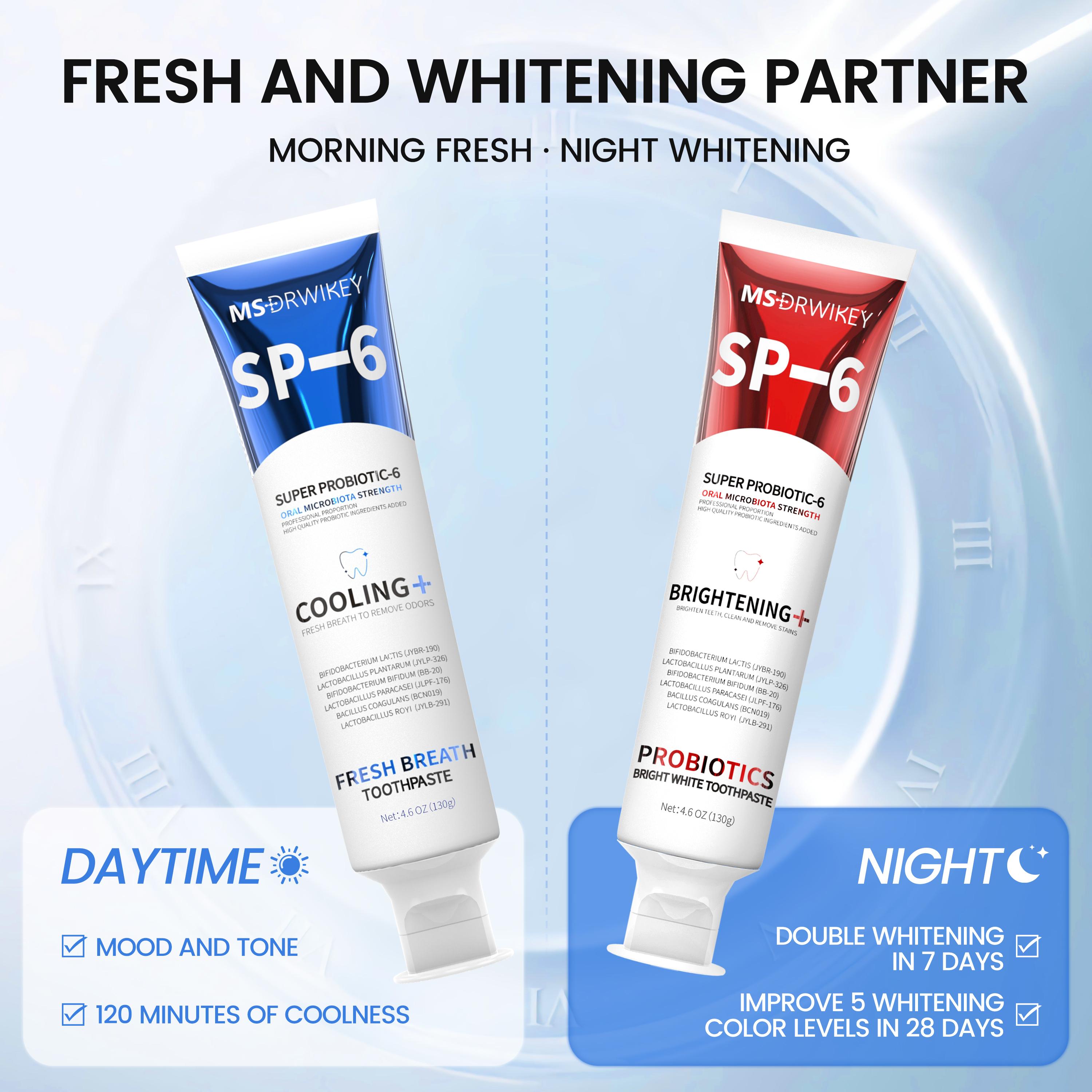 MSDRWIKEY SP-6 Toothpaste Set | Probiotic Formula for Enamel Repair & Long-Lasting Fresh Breath