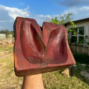 10" BOTTLE BRUSH Hand Carved Artisan Bowl