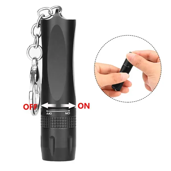 LED Keychain Flashlight - ABS Plastic, USB Rechargeable, Pocket-Friendly Mini Portable Torch, Practical Tool for Camping, Hiking, Outdoor Trips Emergency Use