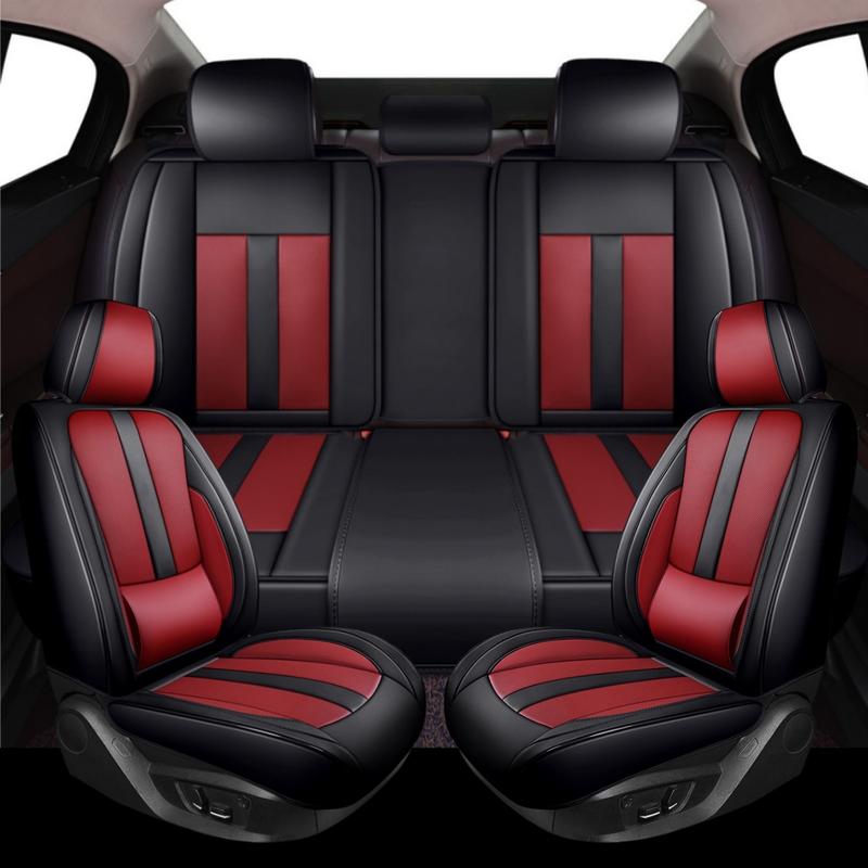 For Honda Accord 2003-2024/ Civic 2003-2023 Car 5 Seat Covers with 3D Waist Support, Premium Napa Leather Front & Rear Full Set Seat Covers Cushion Protector Pad with Storage Bag Scratch-Resistant Waterproof, 40/60 60/40 50/50 40/20/40 Split Rear Benches
