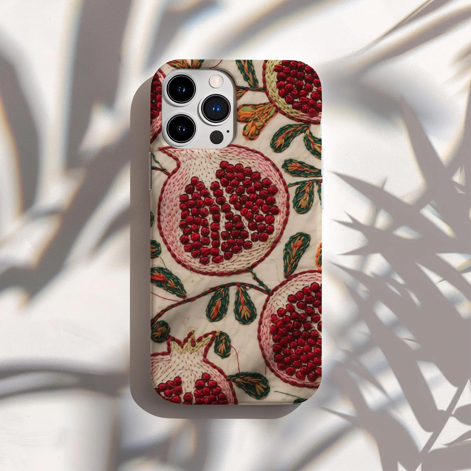 Vibrant Durable Pomegranate Embroidery Smartphone Case, Aesthetic Cellphone  Accessory for Handheld IP 17/16/15/14/13/12/11 Pro Max Plus X, Unique Gift  for Plant Lovers, Floral Tech Accessory - TikTok Shop