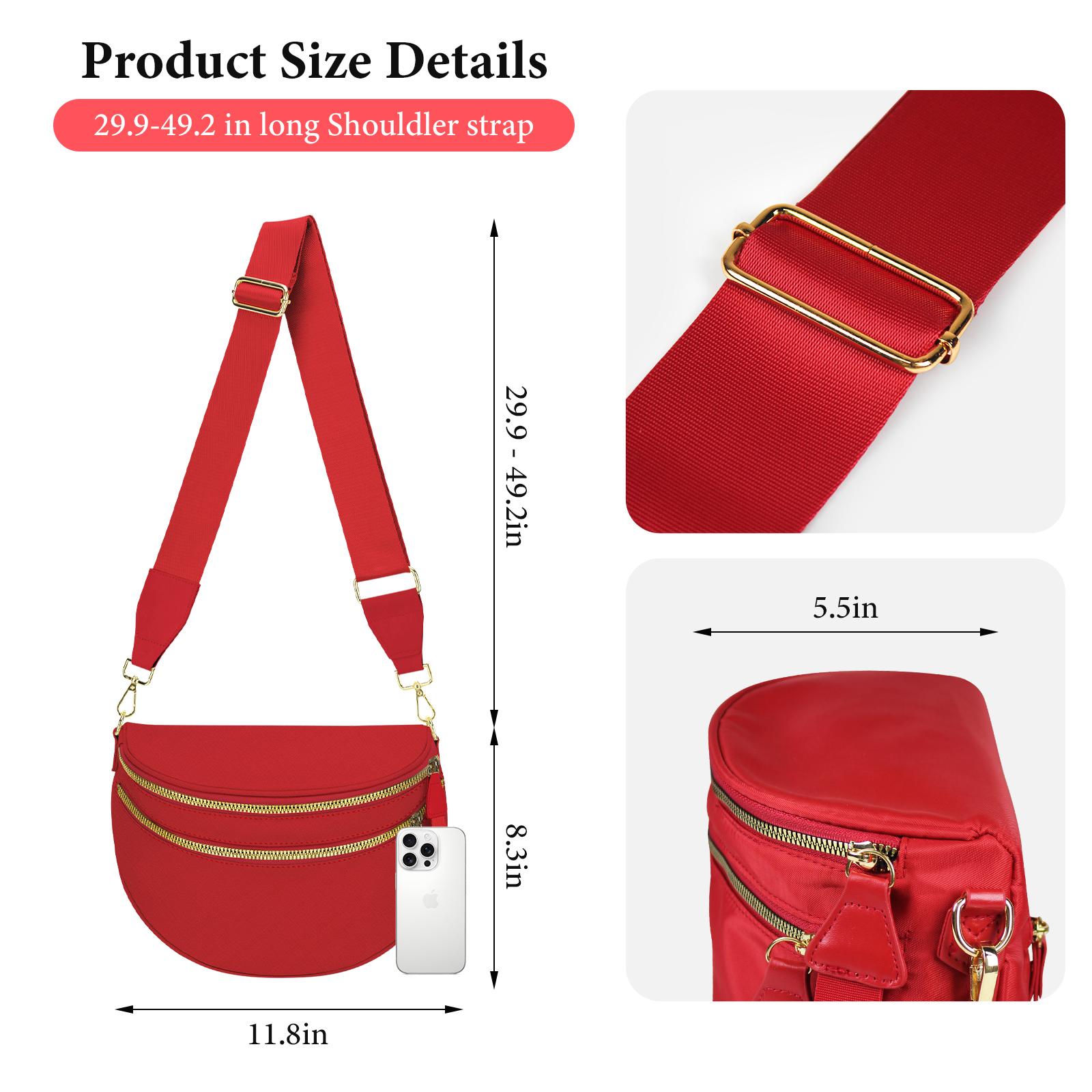 Myan-Spacious Colorful Checkered Crossbody fashion Bum Bag for women Plus Size， Vintage Large-Capacity Stylish Nylon cute shell waistband bag / purse with adjustable Strap & zipper ，Trendy Shoulder Bag for Work, Trave，Outdoor，sports & Everyday Errands