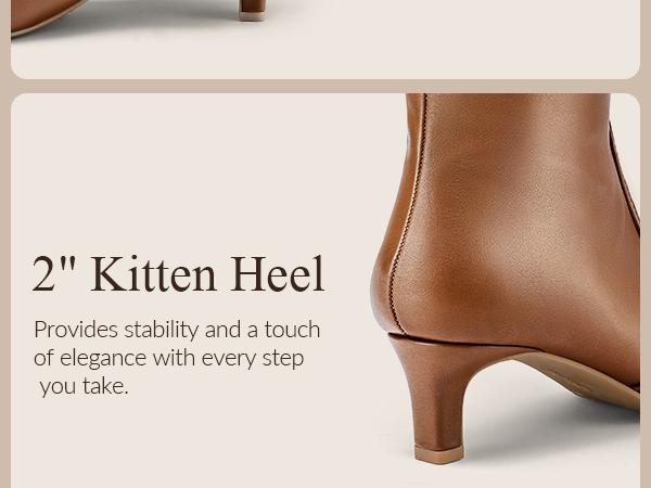 Mysoft Women's Kitten Heel Square Toe Fashion High Boots with Side Zipper, Winter Womensfashion Shoe, Elegant Boots for Women, Ideal Valentine's Day Gift  Bota  Footwear