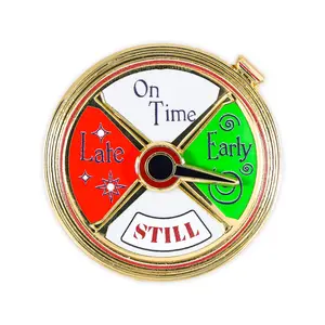 The Polar Express Conductor's Stopwatch Spinning Enamel Pin