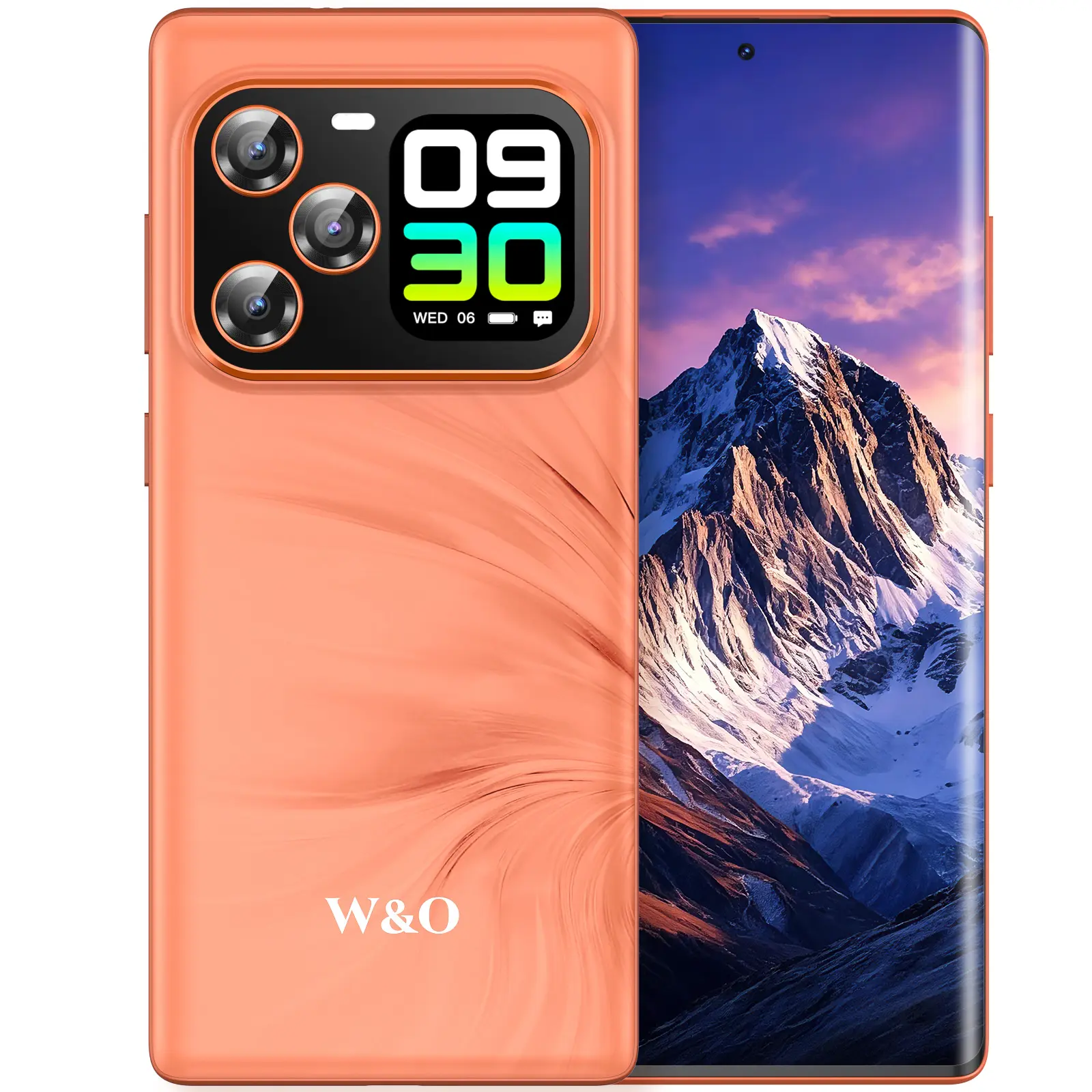 W&O WO2 Dual-Screen Smartphone, 12GB RAM + 512GB Storage, 6.67" OLED Curved Display, 1.75" Rear Display, G99 Octa-Core, 64MP Camera, 5000mAh Battery, Gift for Teens & Young Adults,back to school,back to school haul
