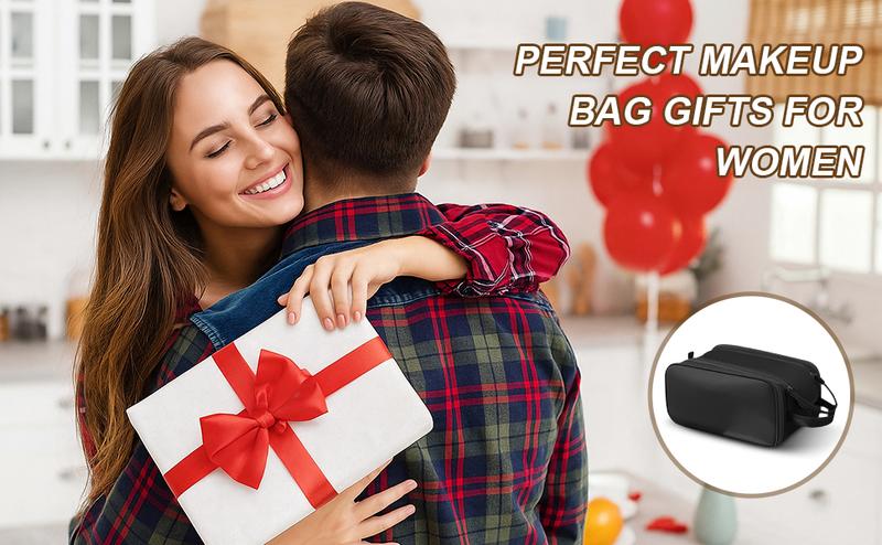 Large Capacity Cosmetic Organizer ,Travel Makeup Bag Organizer, Large Capacity Toiletry Bags for Traveling, Flat Open Waterproof PU Leather Cosmetic Bag with Compartments and Handles Large Capacity Cosmetic Organizer ,Travel Makeup Bag Organizer, Large Capacity Toiletry Bags for Traveling, Flat Open Waterproof PU Leather Cosmetic Bag with Compartments and Handles