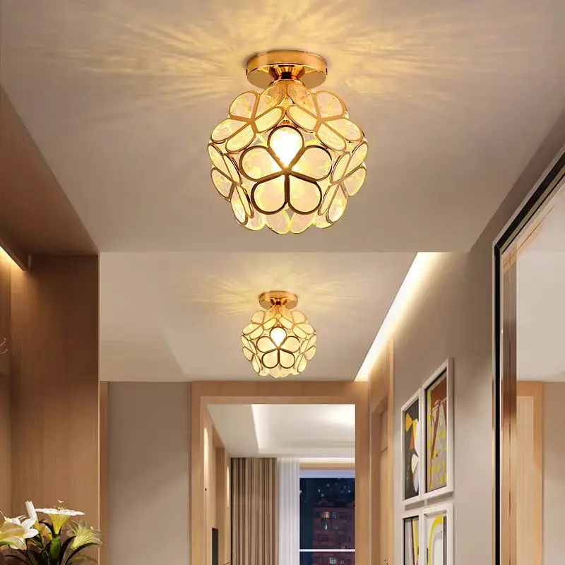 Nordic Creative Petal Ceiling Light, Modern Luxury Hallway Entryway Balcony Lamp, Elegant Home Decor Lighting Fixture, Decorative Light, Floral Lamp, Flower Design Lamp, Decorative Lamps