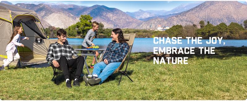 Fanttik Outdoor Zeta L8 Max Rocker Camping Chair, Multi-Angle Adjustable Camping Chair Supports 250 lbs, Portable & Lightweight, Comfort-Driven Design, High Strength Camping Chair