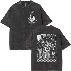 “Motherhood Punk T-Shirt | Rockin’ Mom Graphic Tee | Humorous Parenting Apparel”
