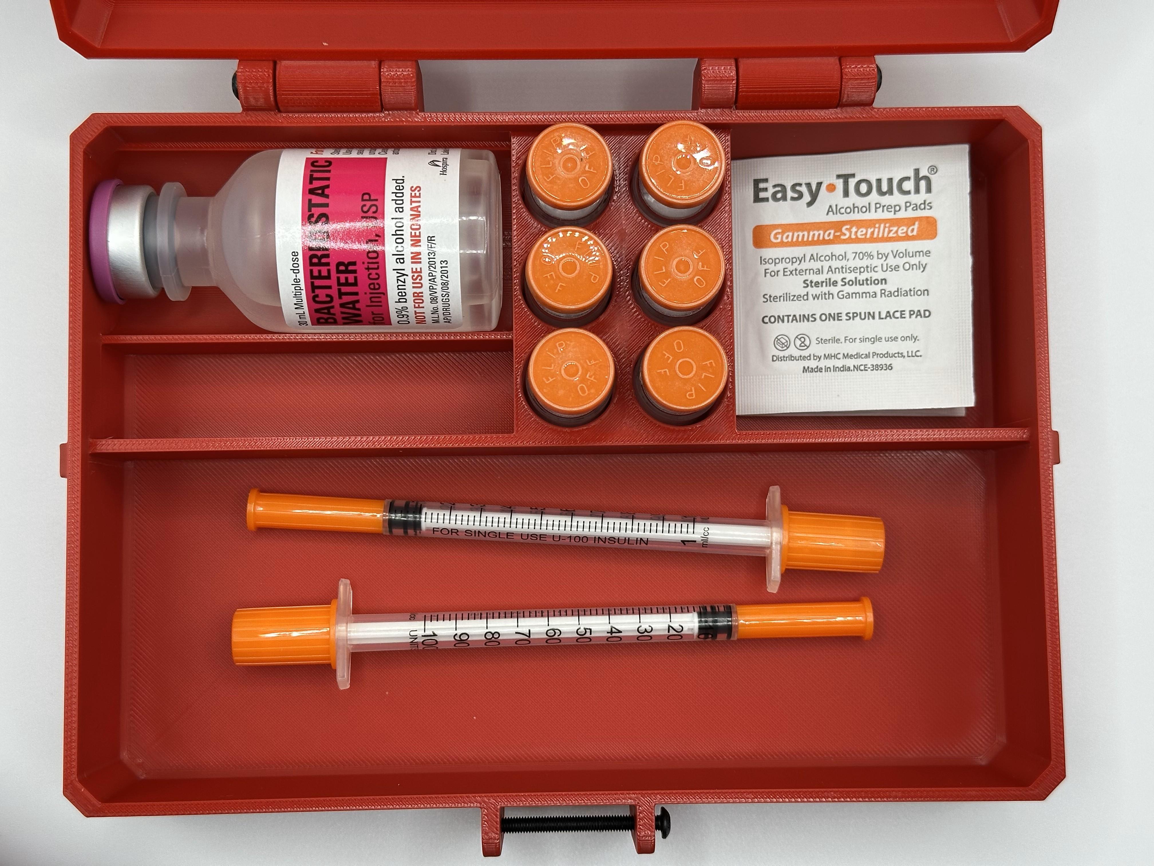 buy bac water and syringes All-in-One Vial & Syringe Organizer Case