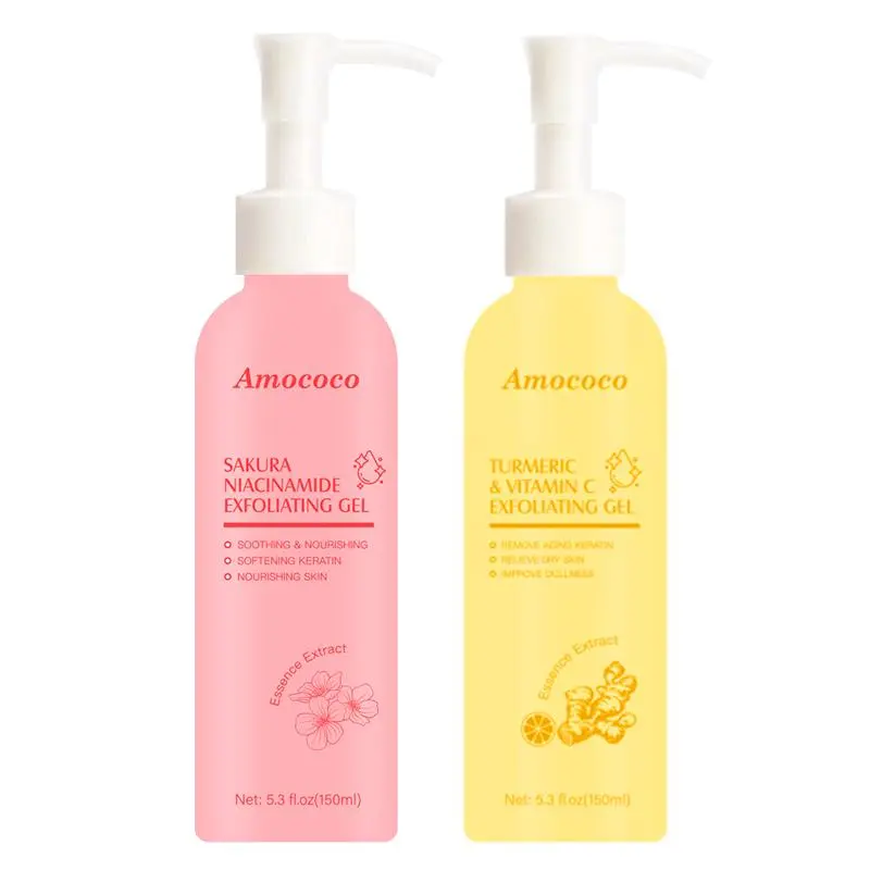 Sakura Niacinamide Exfoliating Clear Gel Turmeric Vitamin C Exfoliating Gel Gentle Nourishing Moisturizing Deep Cleansing Face Body Suitable For All Skin Types