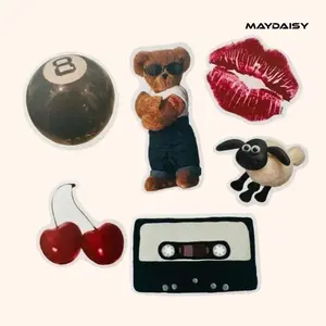 Downtown Girly Aesthetic Coquette Vinyl Sticker Set (3PCS) – Cute Girl Stickers books for Kindle, Phone, Laptop