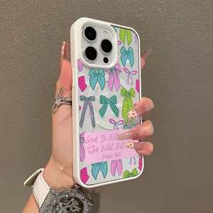 Premium Magnetic Case for iPhone11/12/13/14/15/16/17 promax Colorful Bow Pattern MagSafe Ready,Anti-Fall,Ultra-Thin Design |   Perfect for Everyday Use