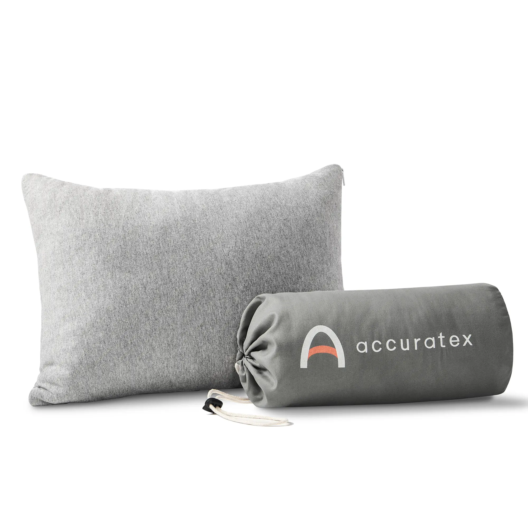 ACCURATEX Camping Pillow-100% Cotton Breathable Cover,Shredded Memory Foam Compressible Travel Pillow,Camping&Travel Accessories-Small Backpacking Pillow Camping Essentials for Sleeping