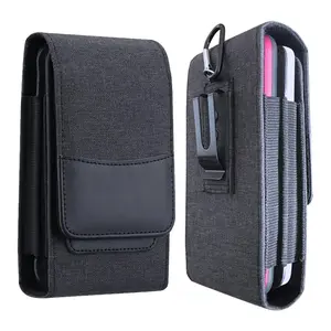 Dual Phone Holster Pouch Case with Belt Clip, Waist Carring Pouch, Universal Smartphone Case Up to 7 Inches for iPhone Pro Max, Pro, Samsung Galaxy,Moto Cellphone Holder,1-Pack