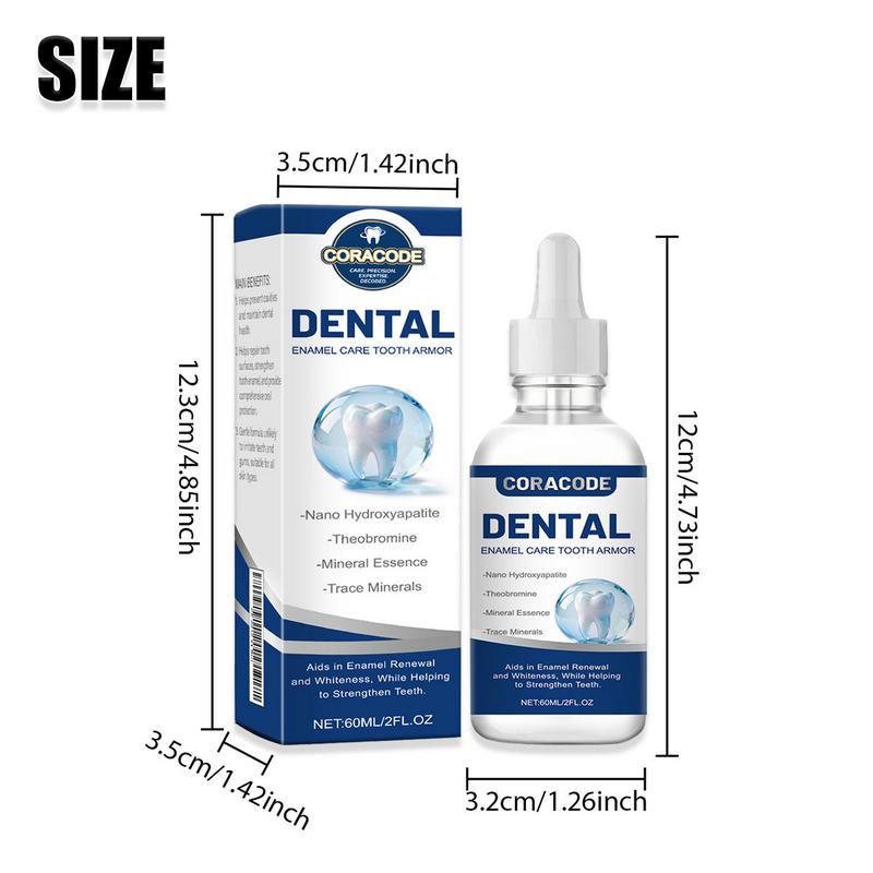 CORACODE Tooth Armor Liquid Drops for Sensitive Teeth, Enamel Care Drops to Support Stronger Teeth & Soothe Sensitivity， Daily Oral Care Routine 60 ml