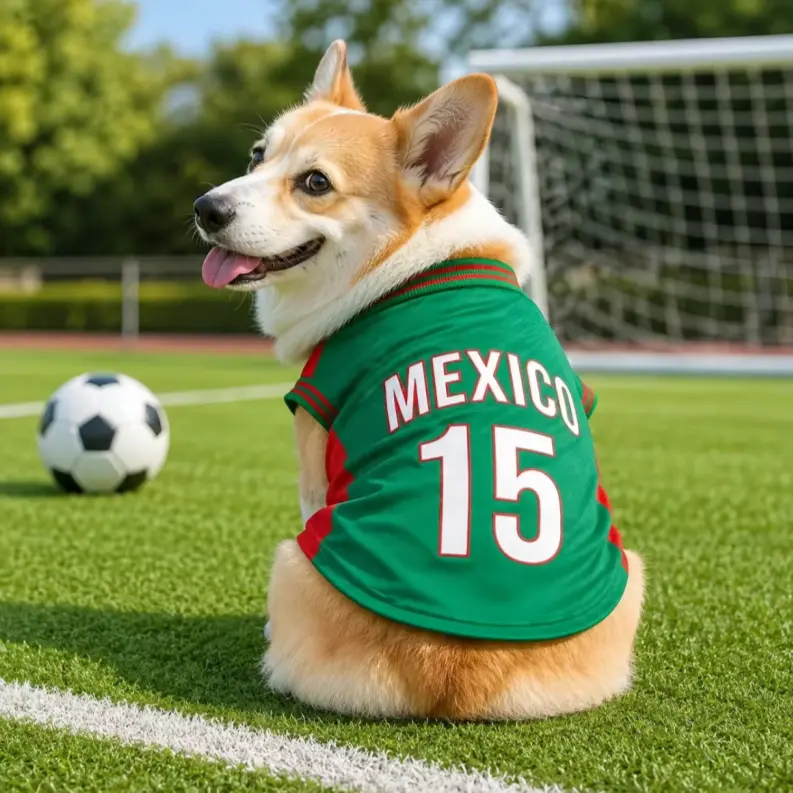 Dog Soccer Jersey for Small & Medium Puppies, Lightweight Breathable Mesh Sleeveless Pet Shirt, Cute Athletic Dog Sport Outfit Perfect for Game Days, Parties, Pet Photos & Everyday Walking