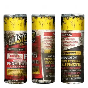 PB Blaster Style Mechanic Grunge Tumbler | 20oz Skinny Tumbler Cup | Workshop Tool Aesthetic, Gift for Mechanics | Gift For Him And Her