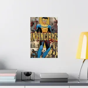 Invincible Comic Panel Poster, Superhero Wall Art, Invincible TV Series Decor, Comic Book Style Poster for Comic Fans