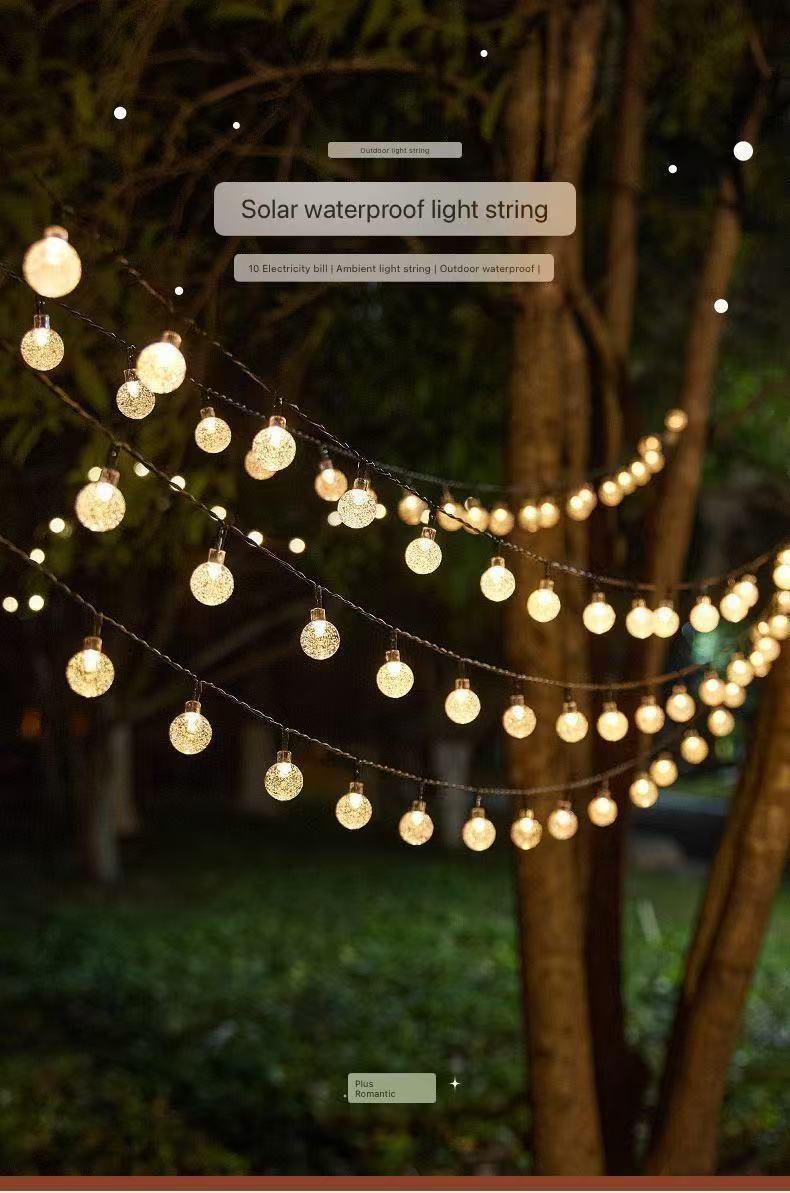 100LED bulb globe, length 39.3 feet, solar powered, 8 flashing modes , outdoor camping waterproof patio decorative , can be used for Valentine's Day, Easter, all kinds of festivals, birthday wedding decoration Fairy Lights 100LED bulb globe, length 39.3 feet, solar powered, 8 flashing modes , outdoor camping waterproof patio decorative , can be used for Valentine's Day, Easter, all kinds of festivals, birthday wedding decoration Fairy Lights