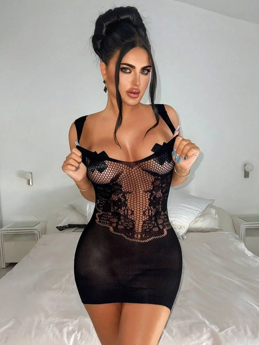 sheer clothing sexy Buy In Bulk Sheer Dress Bodysuit TikTok Wholesale, Comfortable Fit main image 0