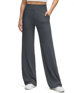 G4Free BareFeel High Stretch Wide Leg Pants for Women Soft Comfy Casual Yoga Pants with Pockets Petite/Regular/Tall