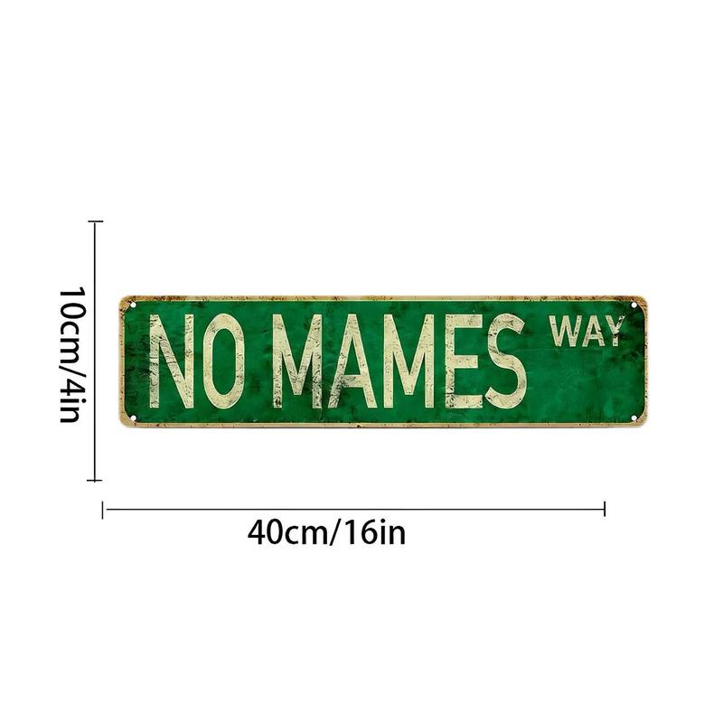 Funny Spanglish Vintage Wall Decor (4x16 Inch) - Humor Aluminum Sign Wall Art, for Porch, Home, Bar, Garden & Patio, Easy-Hanging Indoor/Outdoor Decoration, Family Gift, Classic Stop Sign