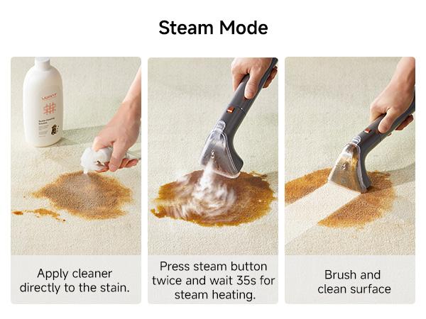 UWANT Portable Carpet Cleaner Machine, Spot & Upholstery Cleaner for Home, Sofa, Couch & Car Interior, Deep Stain Removal Water Extraction Systemr