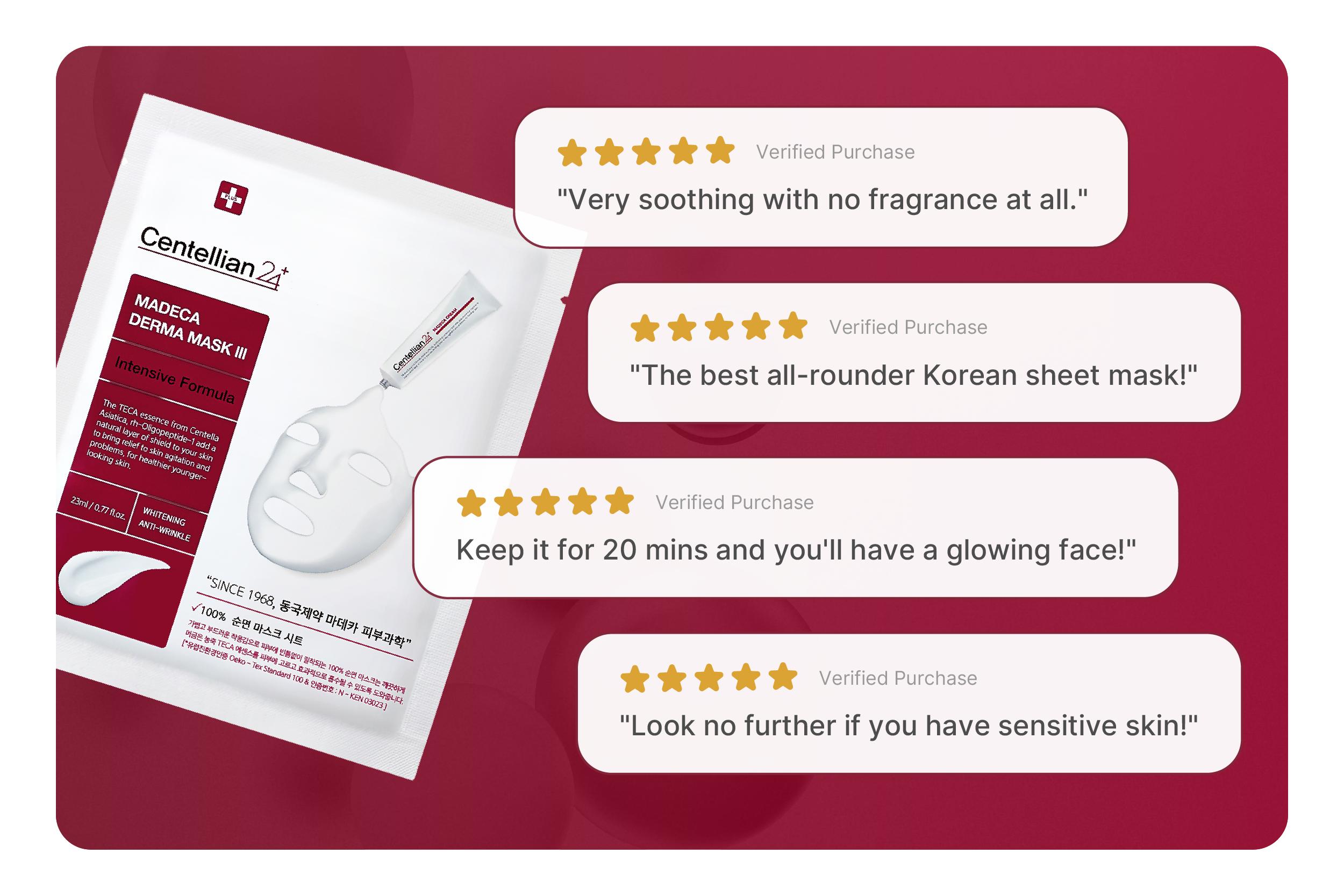 [Centellian24] Madeca - Derma Mask Duo | Madeca Cream Time Reverse + Madeca Derma Mask III Intensive Formula Duo | 24hr Deep Hydration | Nourishing Night care for Radiant Skin | Korean Skincare | 10pcs x 0.77 fl oz