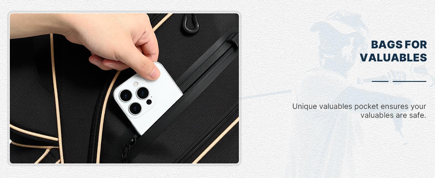 uniHimal 003 T-Lock Silent Golf Cart Bag with 14 Way Organizer Divider Top, Oversized Grips Well, Premium Soundless Cart Bag with Handles and Rain Cover