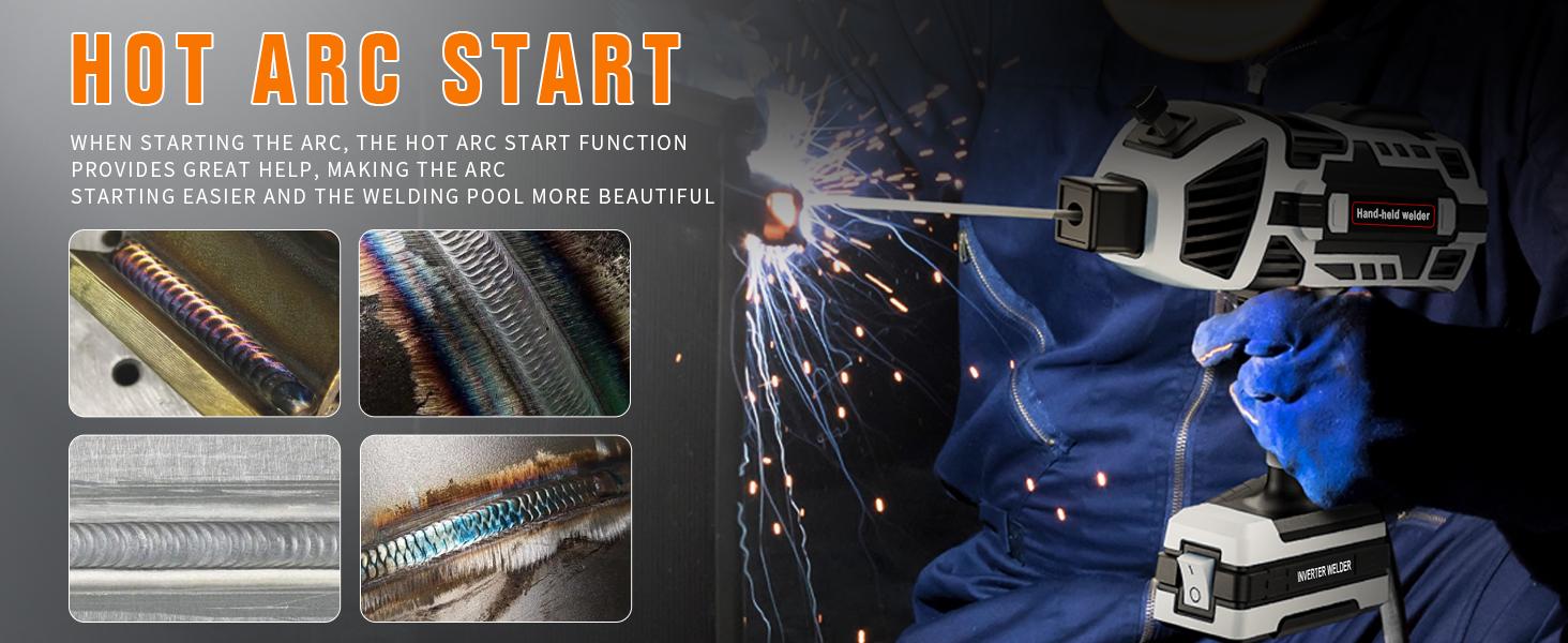 Portable Electric Welding Machine,110V Portable Welder Handheld with IGBT Inverter 5 Variable Current Adjustment,Portable ARC Welder Gun, Fits for 3/32" Wire Rods Gift for Thanksgiving,Christmas,New Year