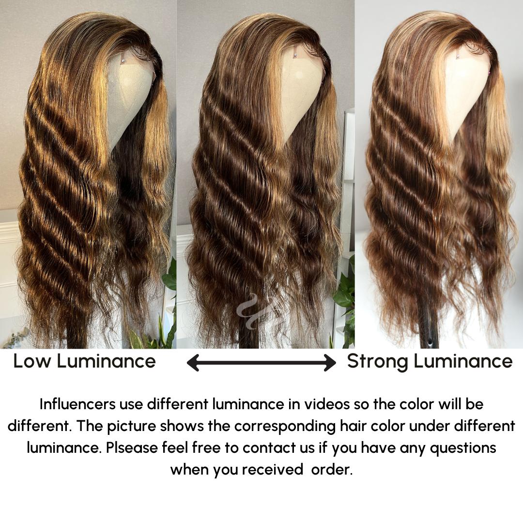 UNice Glueless Honey Blonde Highlights Body Wave Wig With Drawstring Pre Cut 7x5 HD Lace Closure Human Hair Wigs with Bleached Knots Beginners Friendly Ready and Go #greenish#TikTokShopSpringGlowUp