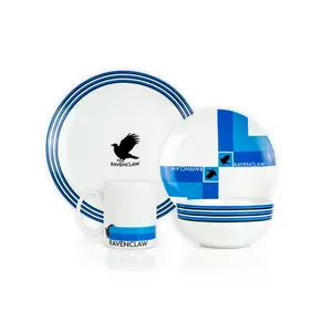 Harry Potter Ravenclaw 16-Piece Porcelain Dinnerware Set | Plates, Bowls & Mugs