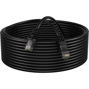 Cables Direct Online Cat5e 100FT Network Ethernet Patch Cable, 350Mhz Internet Wire, Backwards Compatible with Cat5, for PC, Modem, Router, Consoles for Home and Office, Black