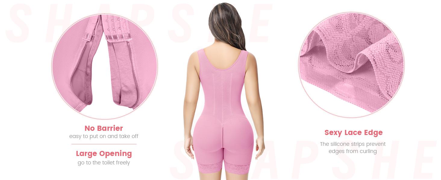 SHAPSHE Fajas Colombianas Shapewear for Women Body Shaper Tummy Control Butt Lifting Moldeadoras Bodysuits with Hook Crotch SHAPSHE Fajas Colombianas Shapewear for Women Body Shaper Tummy Control Butt Lifting Moldeadoras Bodysuits with Hook Crotch