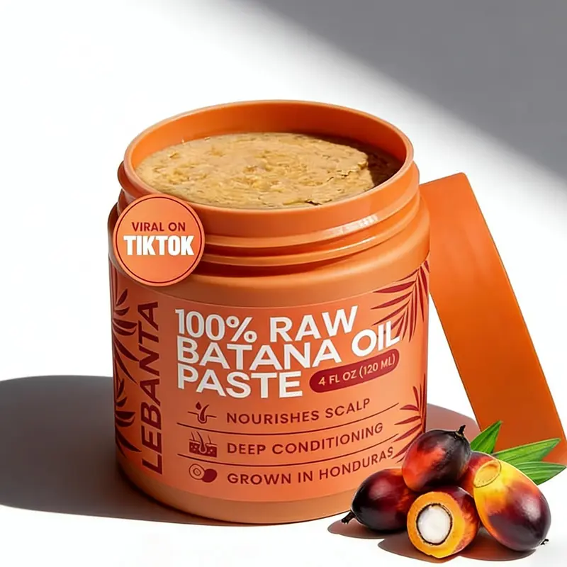 LEBANTA 100% Raw Batana Oil Paste, 4 FL OZ - Unrefined Hair Growth Treatment from Honduras, Deep Conditioning Scalp Nourisher