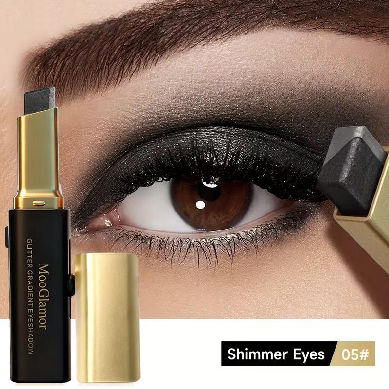 MooGlamor Matte Two Color Eyeshadow Stick Set Long Lasting Makeup Waterproof Highlighter Glossy EyeShadow Pencil Suitable For Beginners Cosmetic