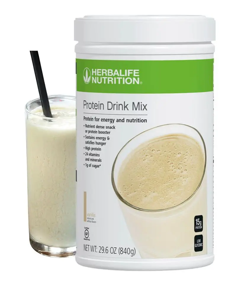 Herbalife Protein Drink Mix Vanilla Flavor 840g Nutrient Dense Healthy Snack with Soy Protein Isolate & Calcium Caseinate-24 VITAMINS