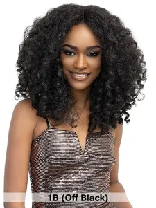 Janet Collection Synthetic Natural Me Deep Part Lace Wig - ZARA