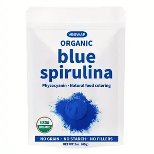 VBSWAP Organic Blue Spirulina Powder, 60 Servings - Phycocyanin Extract for Vibrant Blue Smoothies