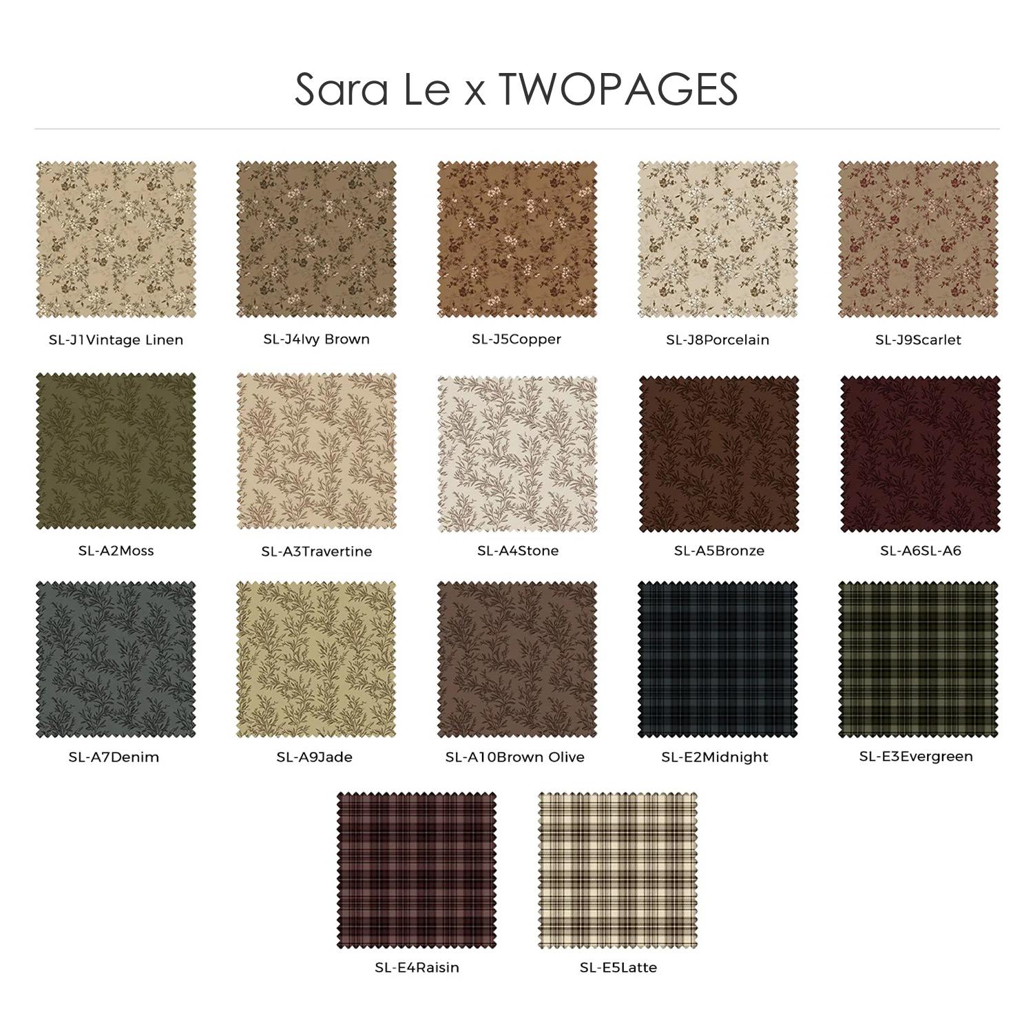 TWOPAGES Sara Le Print Linen Curtain Fabric Swatch Booklet 17 Patterns Available for Bedroom Living Room Home Textile Festive Gift for Home Decor Ideas 2026 Lunar New Year