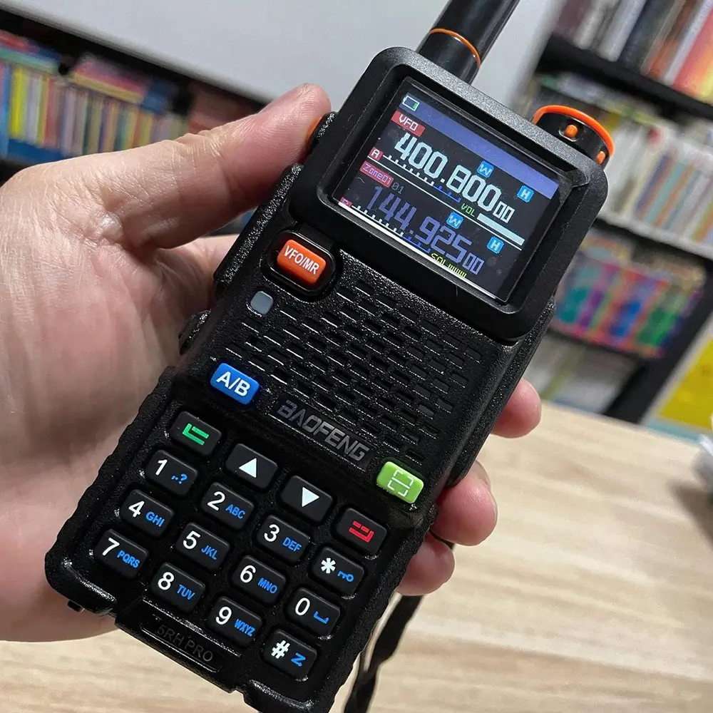 BAOFENG UV-5R 8W Portable Walkie Talkie, Dual Band Two-Way Transceiver, Long Distance Walkie Talkie for Adults, Handheld Rechargeable Ham Radio with 1800mAh Battery and Earphones for Home Office Outdoor Survival Gear, Audio and Video Products (Black)